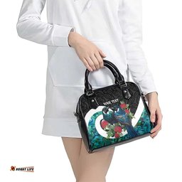 Personalised Valentine's Day New Zealand Shoulder Handbag Tui Bird Couple Kowhaiwhai Mix Pohutukawa LT14