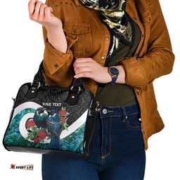 Personalised Valentine's Day New Zealand Shoulder Handbag Tui Bird Couple Kowhaiwhai Mix Pohutukawa LT14