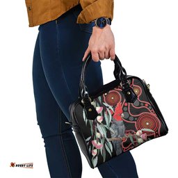 Gang-gang Cockatoo Australia Shoulder Handbag Eucalyptus Blossoms Aboriginal Art LT14