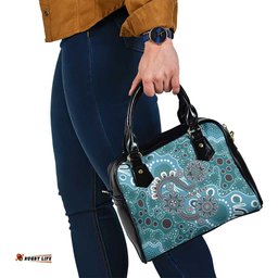 Personalised NAIDOC Week 50 Years Deadly Always Shoulder Handbag Teal Aboriginal Artwork Dot Painting LT9