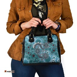 Personalised NAIDOC Week 50 Years Deadly Always Shoulder Handbag Teal Aboriginal Artwork Dot Painting LT9
