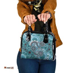 Personalised NAIDOC Week 50 Years Deadly Always Shoulder Handbag Teal Aboriginal Artwork Dot Painting LT9