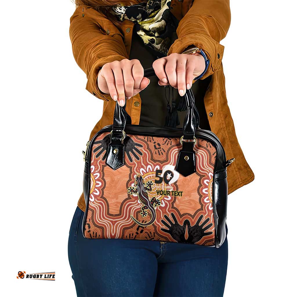 Personalised Australia Lizard NAIDOC Week 2026 Shoulder Handbag 50 Years of Deadly Aboriginal Art LT14