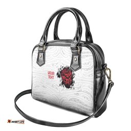 New Zealand Maori Heart Tribal Personalised Shoulder Handbag Polynesian Patterns LT9