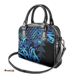 Humpback Whale Matariki New Zealand Shoulder Handbag NZ Maori Paikea Poutama Luxury Blue LT14