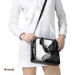 Personalised Aotearoa Lawn Bowls Shoulder Handbag Maori and Silver Fern Half Style LT03