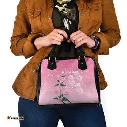 Personalised Pink Boronia of Hope Shoulder Handbag Australias Fight Against Breast Cancer LT9