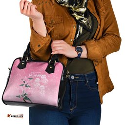 Personalised Pink Boronia of Hope Shoulder Handbag Australias Fight Against Breast Cancer LT9