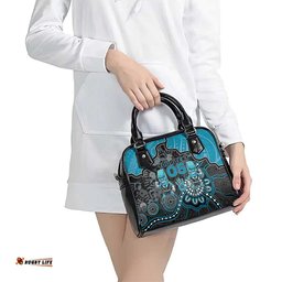 Custom Power Football Shoulder Handbag Aboriginal Dot Art Pattern DT05