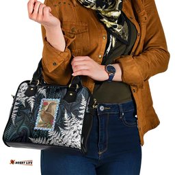 New Zealand Weka Shoulder Handbag Maori Hen Koru Pattern LT05