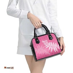 New Zealand Lawn Bowls Breast Cancer Personalized Shoulder Handbag Wrap-Around Silver Fern LT7