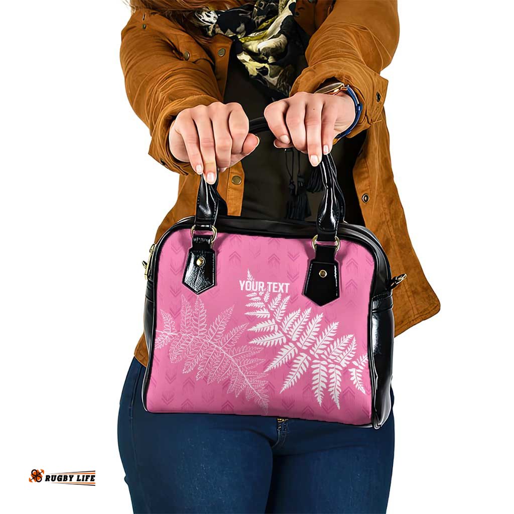 New Zealand Lawn Bowls Breast Cancer Personalized Shoulder Handbag Wrap-Around Silver Fern LT7