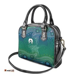 Torres Strait Islands Shoulder Handbag Shark Indigenous Australian Tribal Dot Art TS04