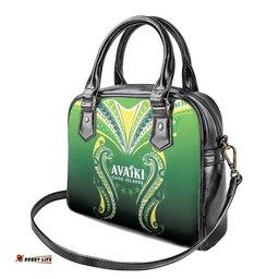 Rugby Cook Islands Avaiki Shoulder Handbag Green Kuki Airani Tribal Maori Inspired LT9