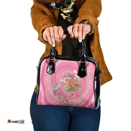 Personalized Pink Galah Aboriginal Dot Art Shoulder Handbag Australias Breast Cancer Awareness LT9