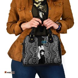 Torres Strait Islander Shoulder Handbag Flag Feather Headdress Indigenous Dotwork Tribal Art TS04