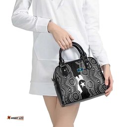 Torres Strait Islander Shoulder Handbag Flag Feather Headdress Indigenous Dotwork Tribal Art TS04