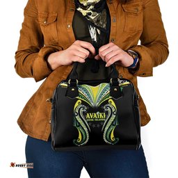 Rugby Cook Islands Avaiki Shoulder Handbag Black Kuki Airani Tribal Maori Inspired LT9