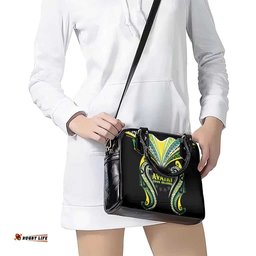 Rugby Cook Islands Avaiki Shoulder Handbag Black Kuki Airani Tribal Maori Inspired LT9