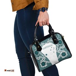 Australia Rugby 2026 Shoulder Handbag Go Wallabies Aboriginal Pattern White Version LT05