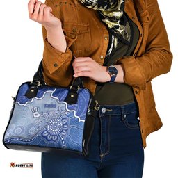 Roos Football Shoulder Handbag Aboriginal Dot Art Pattern DT05