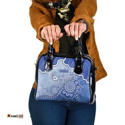 Roos Football Shoulder Handbag Aboriginal Dot Art Pattern DT05