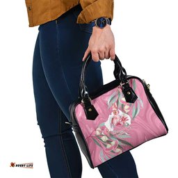 Pink Cockatoo Australia Day Shoulder Handbag Proud To Be An Aussie Opal Eucalyptus Blossoms LT14