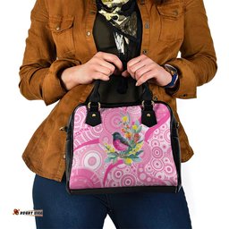 Pink Robin Aboriginal Inspired Shoulder Handbag LT9