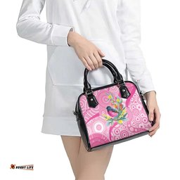 Pink Robin Aboriginal Inspired Shoulder Handbag LT9