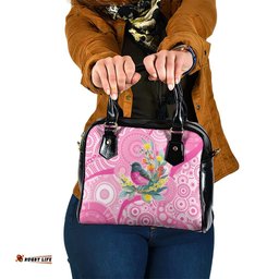Pink Robin Aboriginal Inspired Shoulder Handbag LT9