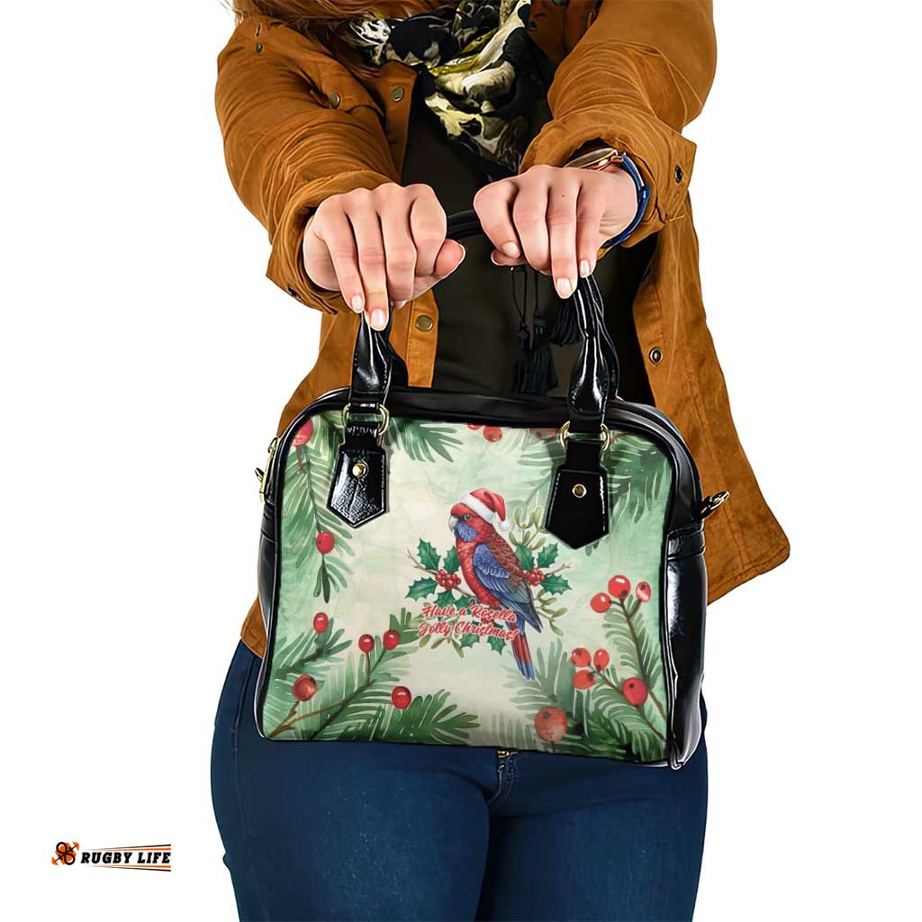 Watercolor Floral Crimson Rosella Shoulder Handbag Its Aussie Christmas Time! LT9