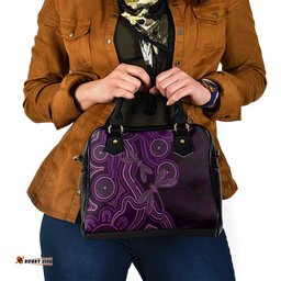 Purple Indigenous Dragonfly Australia Shoulder Handbag Aboriginal Art LT14