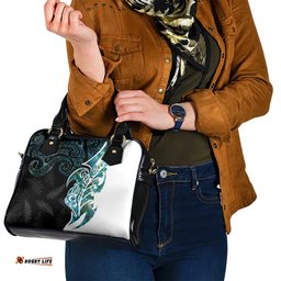 Proud Aotearoa Shoulder Handbag Maori Silver Fern Mix Paua Shell Pattern LT14