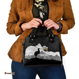 New Zealand South Island Football Custom Shoulder Handbag Aoraki Mount Cook With Kiwi Maori Pattern LT14