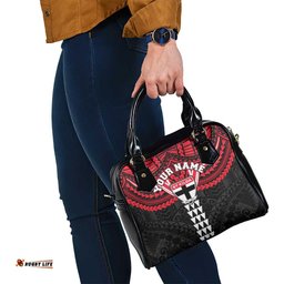 Personalized St Kilda Saints Shoulder Handbag Polynesian Tribal Pattern Heritage Football TS04