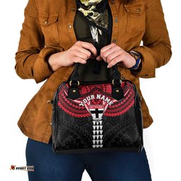 Personalized St Kilda Saints Shoulder Handbag Polynesian Tribal Pattern Heritage Football TS04