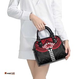 Personalized St Kilda Saints Shoulder Handbag Polynesian Tribal Pattern Heritage Football TS04