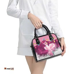 Pink Cockatoo Australia Christmas Shoulder Handbag Grevillea Eucalyptus Blossoms LT14