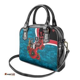 Port Power ANZAC Personalised Shoulder Handbag Lest We Forget Poppy Camo LT9