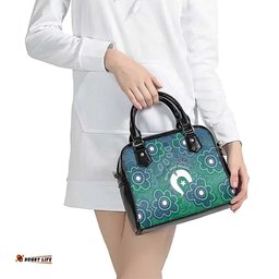 Sea Turtle Torres Strait Islands Shoulder Handbag Pacific Indigenous Australian Oceanic Dot Art TS04
