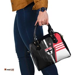 St Kilda Saints Shoulder Handbag Modern Geometric Sports Graphic Style TS04