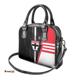 St Kilda Saints Shoulder Handbag Modern Geometric Sports Graphic Style TS04