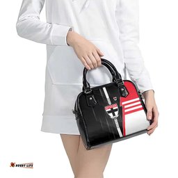 St Kilda Saints Shoulder Handbag Modern Geometric Sports Graphic Style TS04