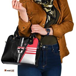 St Kilda Saints Shoulder Handbag Modern Geometric Sports Graphic Style TS04