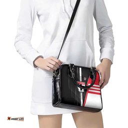 St Kilda Saints Shoulder Handbag Modern Geometric Sports Graphic Style TS04