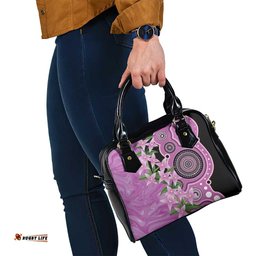 Australia Boronia Shoulder Handbag Aussie Native Flowers Indigenous Art LT14