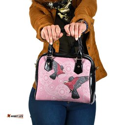 Pink Galah Aussie Aboriginal Shoulder Handbag Soaring High LT7