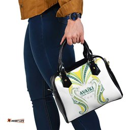 Rugby Cook Islands Avaiki Shoulder Handbag White Kuki Airani Tribal Maori Inspired LT9