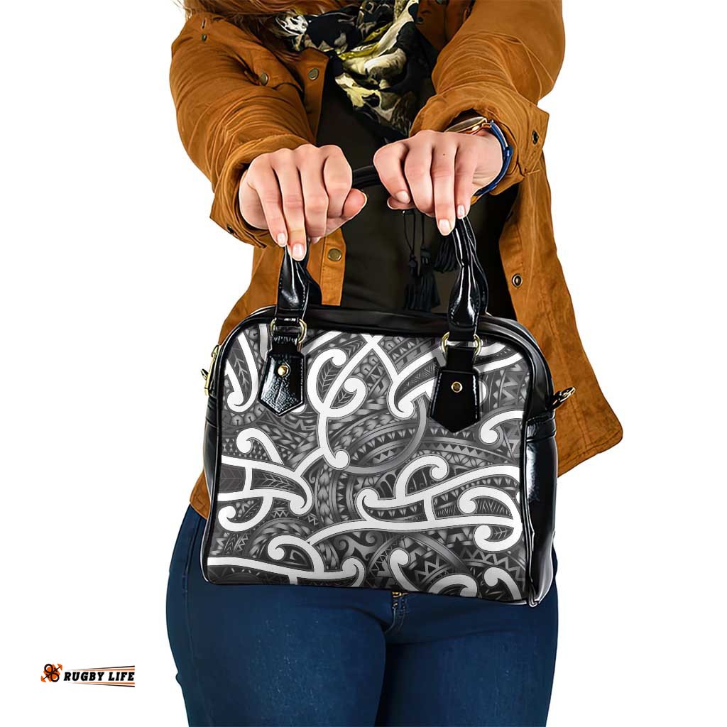 Aotearoa Maori Kowhaiwhai Shoulder Handbag Kiwikiwi Puhoro and Patiki LT9