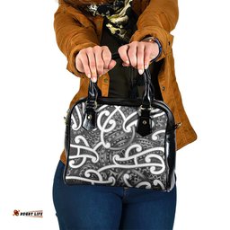 Aotearoa Maori Kowhaiwhai Shoulder Handbag Kiwikiwi Puhoro and Patiki LT9